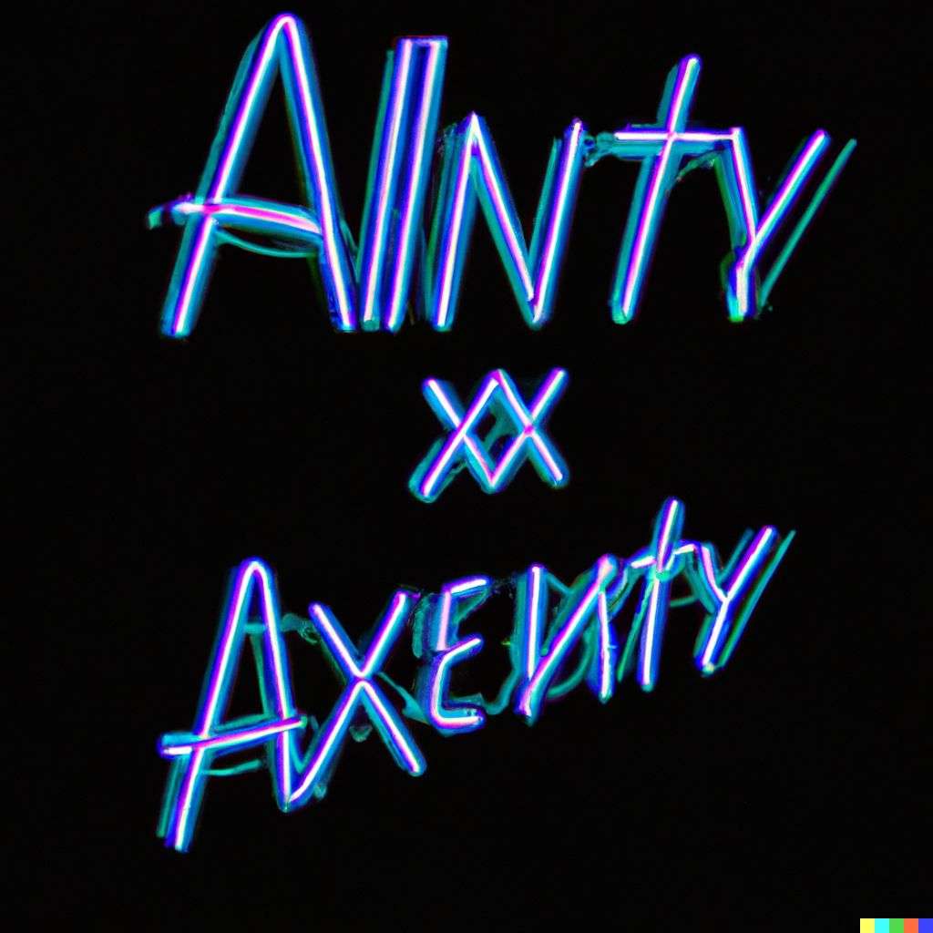 a representation of anxiety, neon art